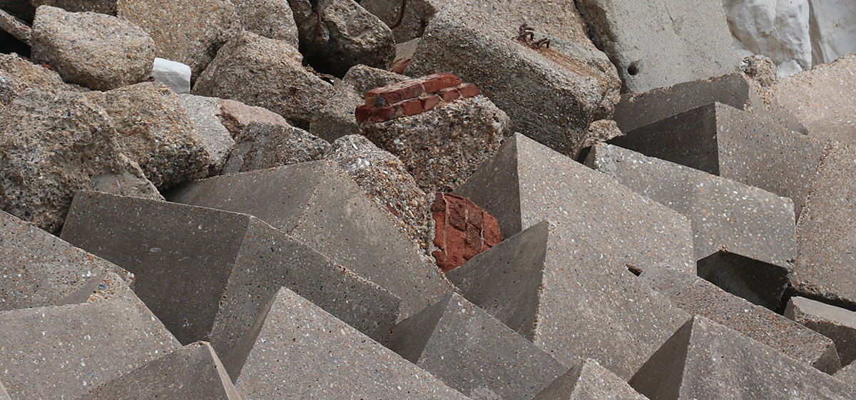 On the rocks - the dull red brick glow remains