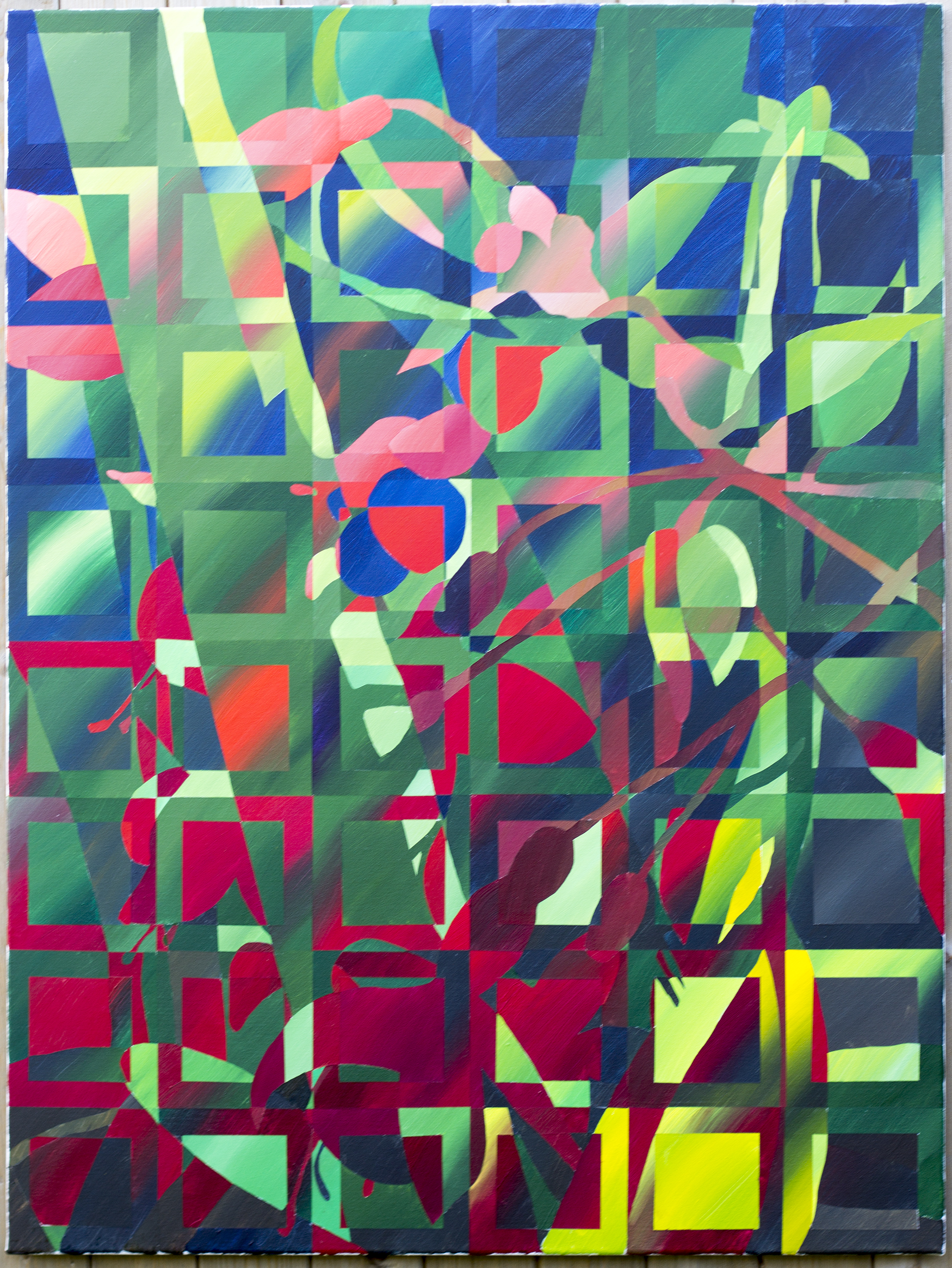 Seaford Fuchsia. Acrylic on canvas, 3'x4' framed - available from my gallery