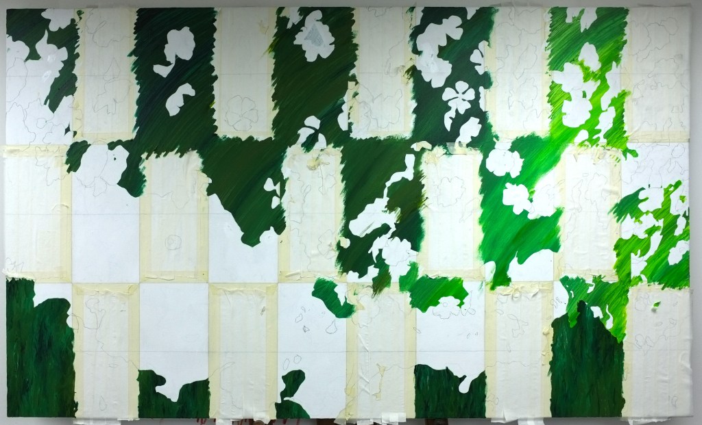 The second area of colour is a different texture reflecting a different identity/objectification