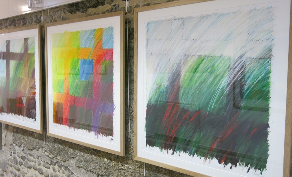 Verdun Triptych Each of the drawings is 4 feet square, and the tritych looked stunning on the random flint wall