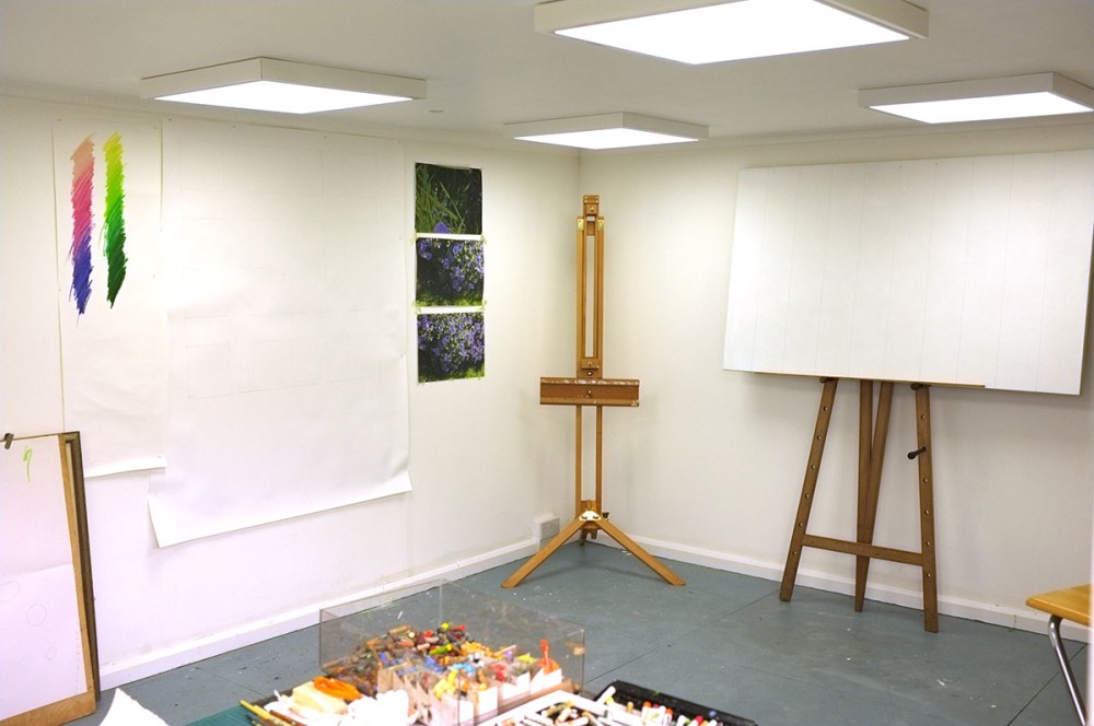 New lighting much more even, and will be far better for working under. Brighter and whiter