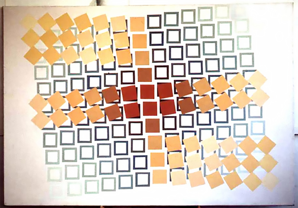 Square Dance Acrylic on Canvas 6 x 8 feet 1968 Student piece retain by BAA