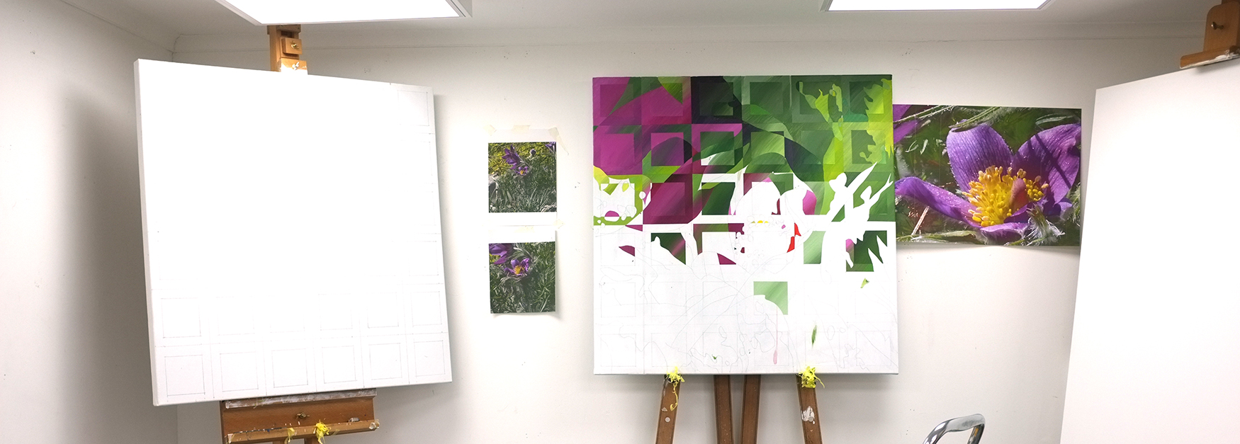 The painting had progressed to this point when I was hospitalised