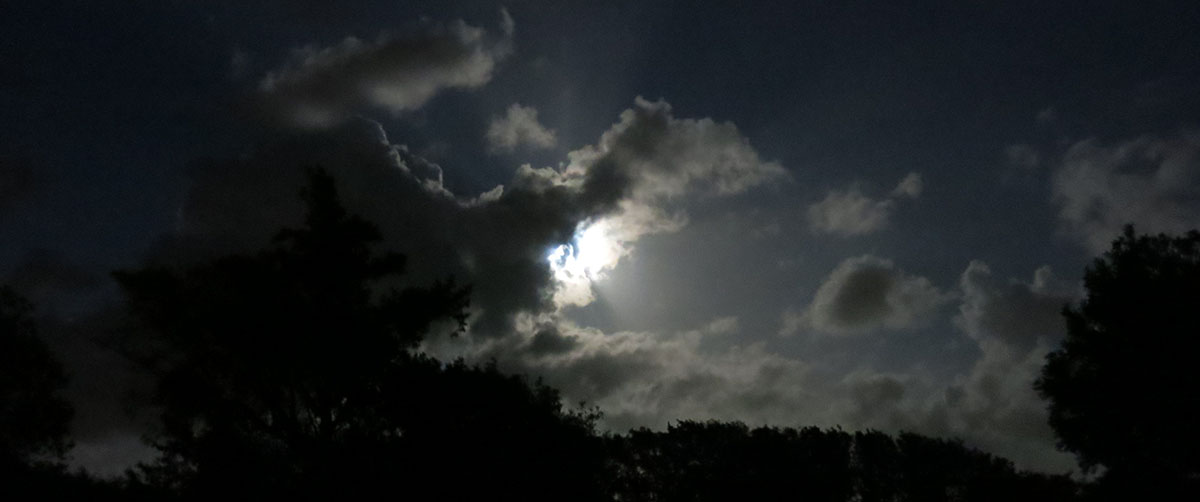 It is possible to think into a dark place, light hidden in clouds, a battle to move forward